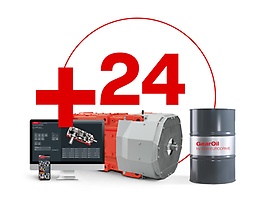 X.e and P series industrial gear units with +24 visual, oil canister, screen and smartphone