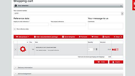 Want to make a direct inquiry online, or place an order with your dedicated sales office? Simply use the shopping cart of SEW-EURODRIVE. This tour demonstrates the entire process and shows you how the cart works.